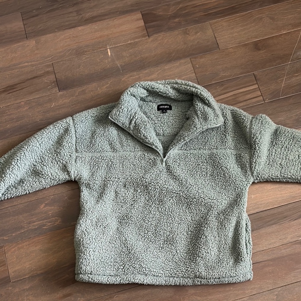 Soft Gray Fleece Pullover